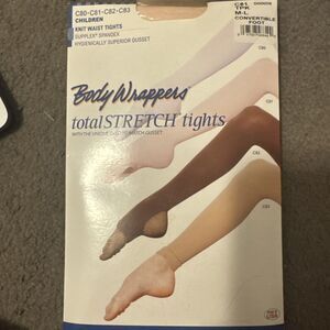 NWT Body Wrappers Kid's Dance Tights Convertible Foot Size M/L Pink